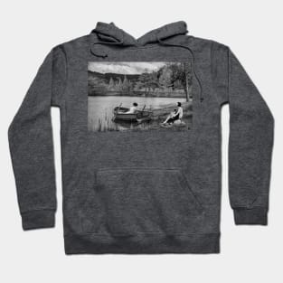 Summertime with Virginia Woolf (Black&White Edition) Hoodie